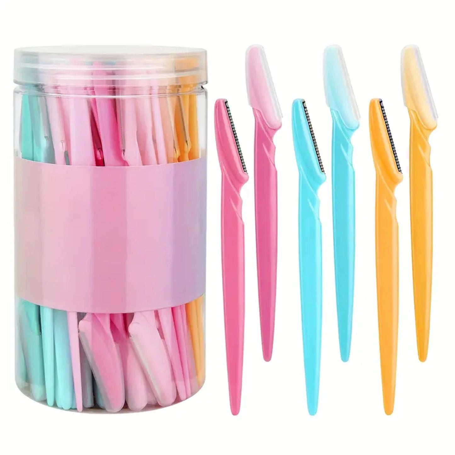 5/10/30/40pcsbrow Razor and Face Razor for Women and Men, Eyebrow Hair Trimmer and Shaver with Protective Cover,Safe.