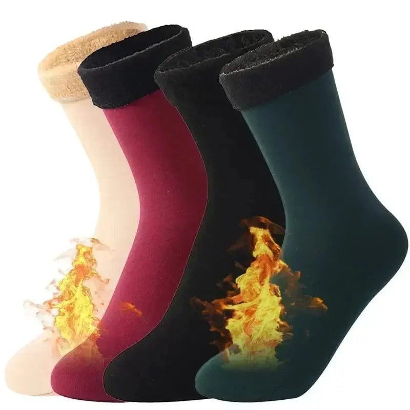 1/2/3/5/10Pairs Thermal Socks Women Winter Warm Thicken Fleece Short Socks Cashmere Wool Socks Snow Velvet Boots Home Floor Wear.