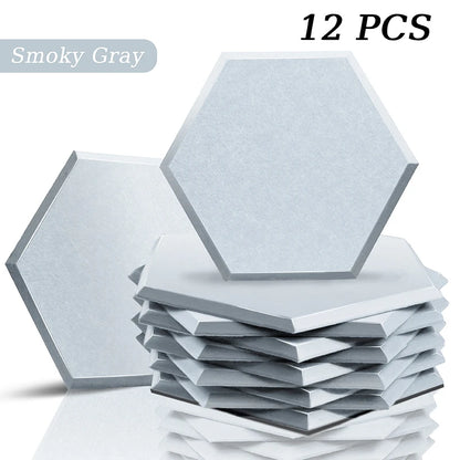 TOUO Sound Absorbing Panel 12 Pcs Studio Acoustic Panel High Density Insulation Acoustic Treatment Drum Room Wall Soundproofing