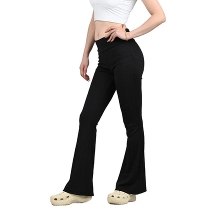Woman Spring Summer Cinching Hip Lifting Fitness Exercise Elastic Bell Bottom Pants Women Casual Outdoor Running Yoga Pants