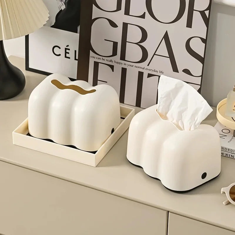 Cloud Design Tissue Box Living Room Coffee Table Towel Dispenser Desktop Paper Storage Holder Kitchen Decor Tissue Organizer.