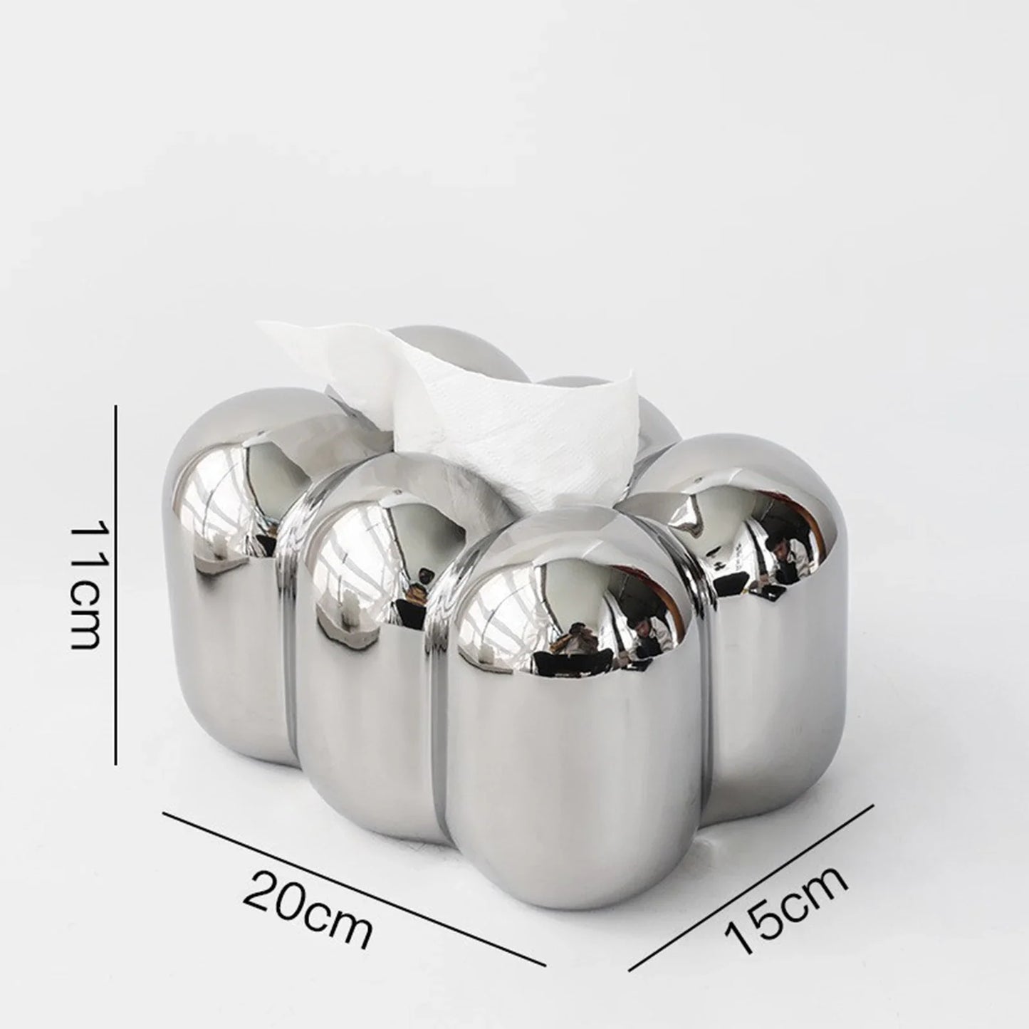 Geometry Tissue Box Cover Decorative Facial Tissue Holder Case Container for Bedroom Tissue Box Covers Rectangular Ceramic