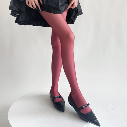 Blue Green Ultra-thin Nylon Thigh High Stockings Pantyhoses Women Sexy Women Tights Velvet Sexy Lingeries Hosiery Body Stockings