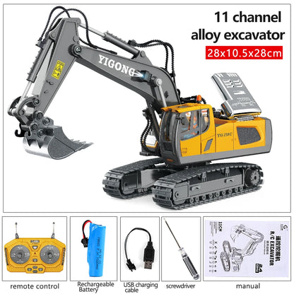 RC Excavator 1:20 Remote Control Truck 2.4G RC Crawler Engineering Vehicle Truck Radio Control Children's Day Christmas Gifts