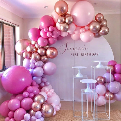 Macaron Rosa Ballon Girlande Bogen Kit Hochzeit Geburtstag Party Dekor Kinder Roségold Latex Ballons Babyparty Dekorationen Kette.