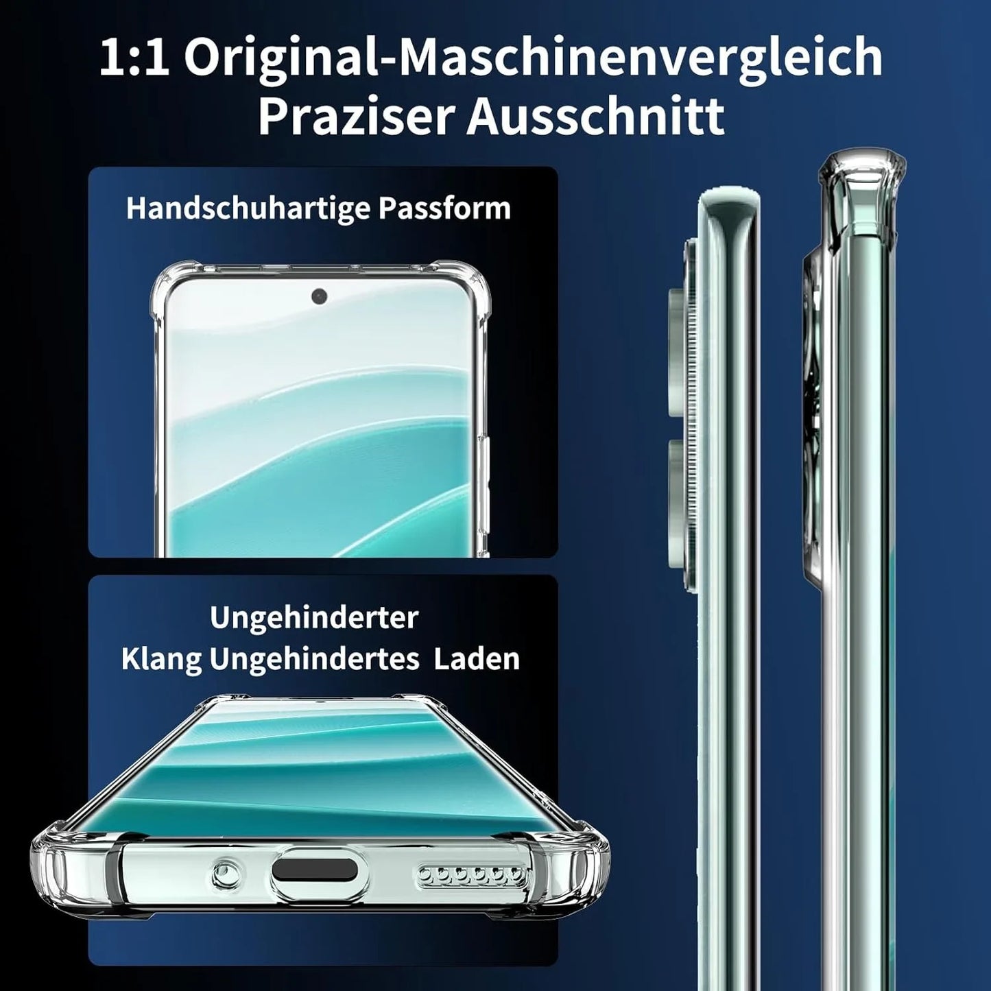 TPU Transparent Case for Xiaomi Redmi Note 14 Pro 5G Pro+ Plus Protective Cover Four Corners Shockproof Bumper Coque Fundas.