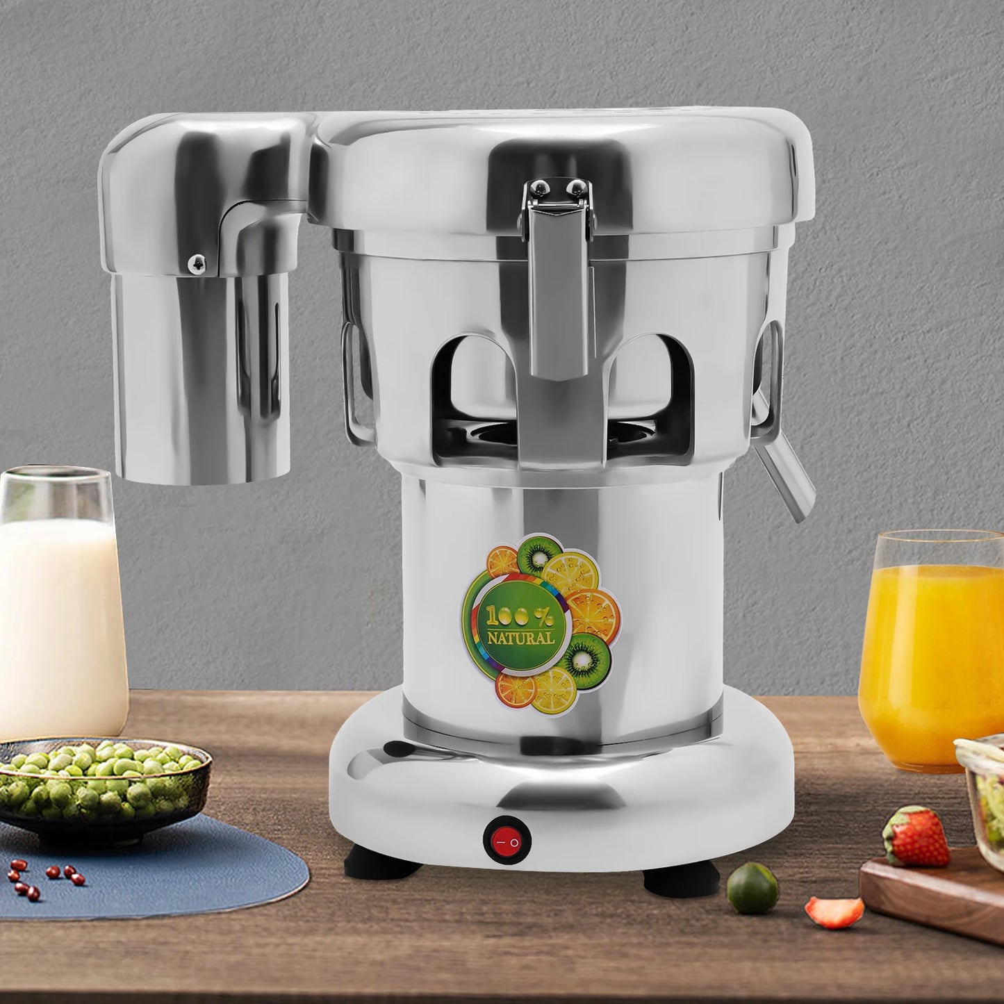 Juicer Machine with 2800r/min Motor, Stainless Steel Knife Mesh, Slanted Juice Outlet, Large Waste Outlet, Odorless and Durable.