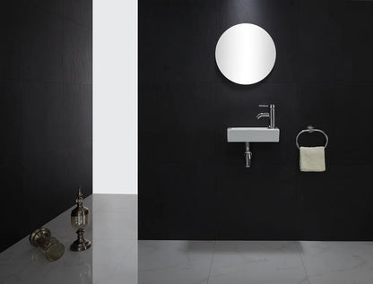 Mini Wandbehang Waschbecken Balkon ultra schmale Waschbecken Keramik Plattform Waschbecken Home Schlafzimmer Wand waschbecken