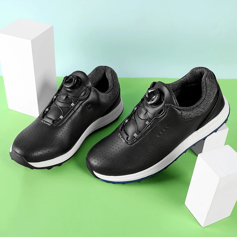 Breathable Luxury Golf Shoes Men Comfortable Outdoor Spikeless Golf Sport Training Sneakers Non-Slip Waterproof Walking Footwear.