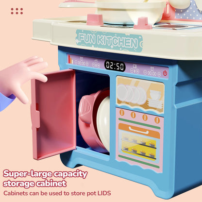 Simulated Kitchen Toy Play Set Miniature Food Pretend Play House Appliance Laundry Cookware Children Role-Playing Toys Girl Game.