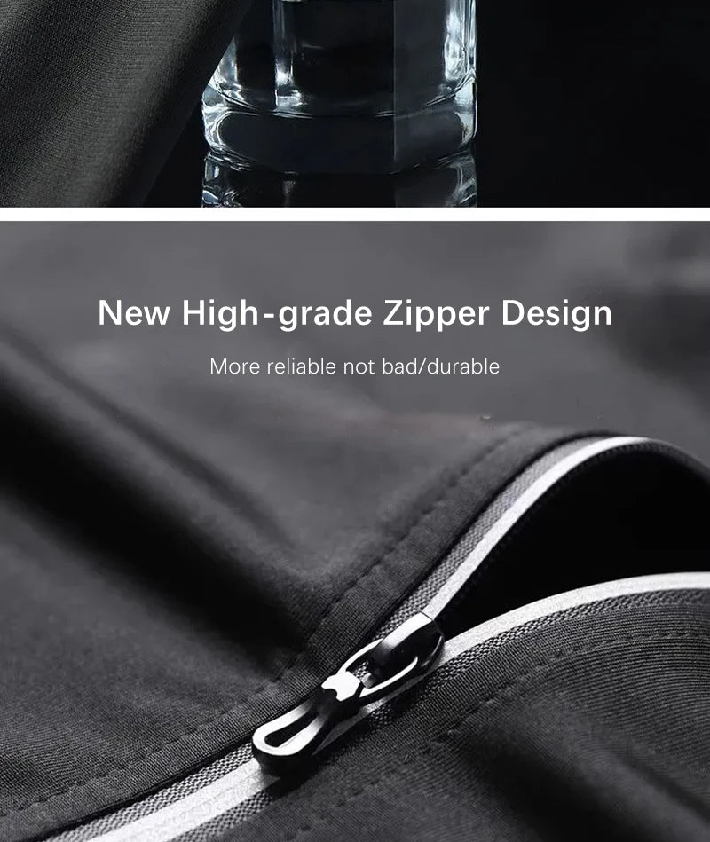 Fashion Breathable Running Sports Suit Men's Fitness Clothes All-Seasons Professional Morning Running Clothes Quick Dry Training.