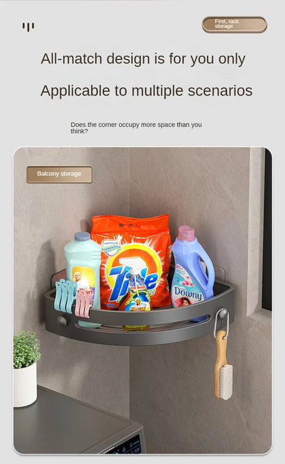 2PCS Badezimmer Regale Küche Lagerung Organizer Kunststoff Shampoo Rack Dusche Regal Bad Zubehör Kein Bohrer Regal