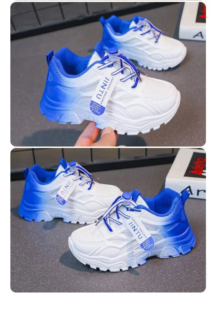 Kids Fashion Shoes For Boys Girls Toddler Boy Girl Soft Sports Shoes Children Running Sneakers Air Mesh Breathable 26-37.