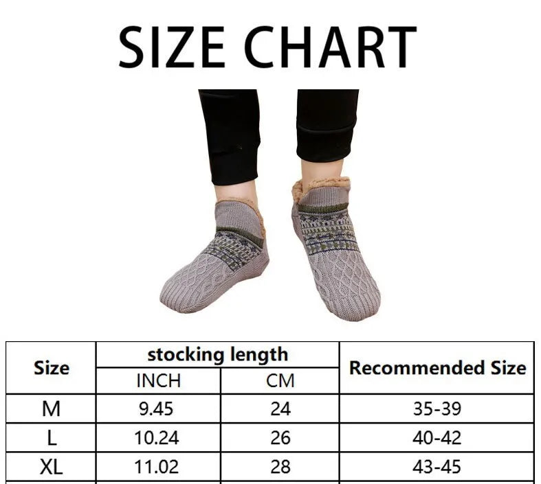 Super Warm Winter Non-slip Floor Socks Women Men Snow Socks Sleep Carpet Socks Slippers Socks Women Velvet Boot Unsiex Home Wear.