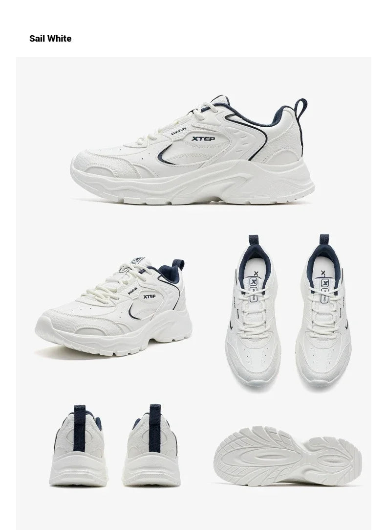 Xtep Women's Casual Shoes 2024 Winter Trendy Retro Durability Comfortable Sneakers Stability Sports Shoes 876418320008
