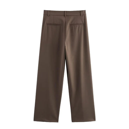 Spring and Summer New Product Women's Wear with Belt Straight Sleeve Casual Suit Coat Waist and Pants Set.