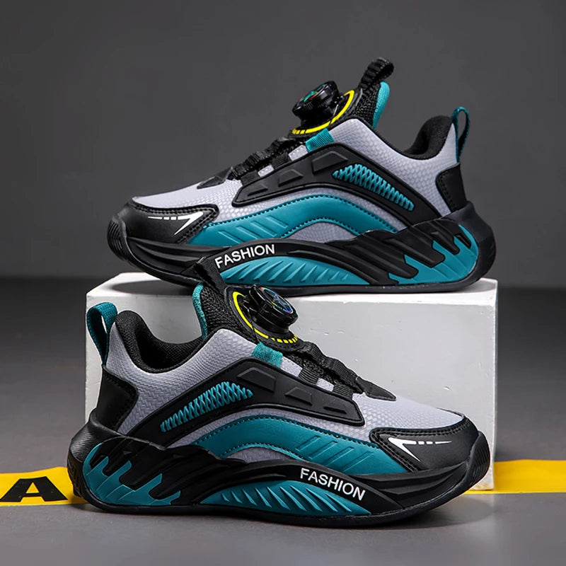 Fashion New Kids Boy Running Sport Shoes Leather Sneakers Children Outdoor Lightweight Breathable Tenis Footwear.