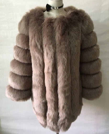 Herbst Faux Pelz Jacken für Frauen Lange Puff Sleeve Frau Mantel Solide Kurze Wärme Oberbekleidung Klausel Damen Elegante Streetwear