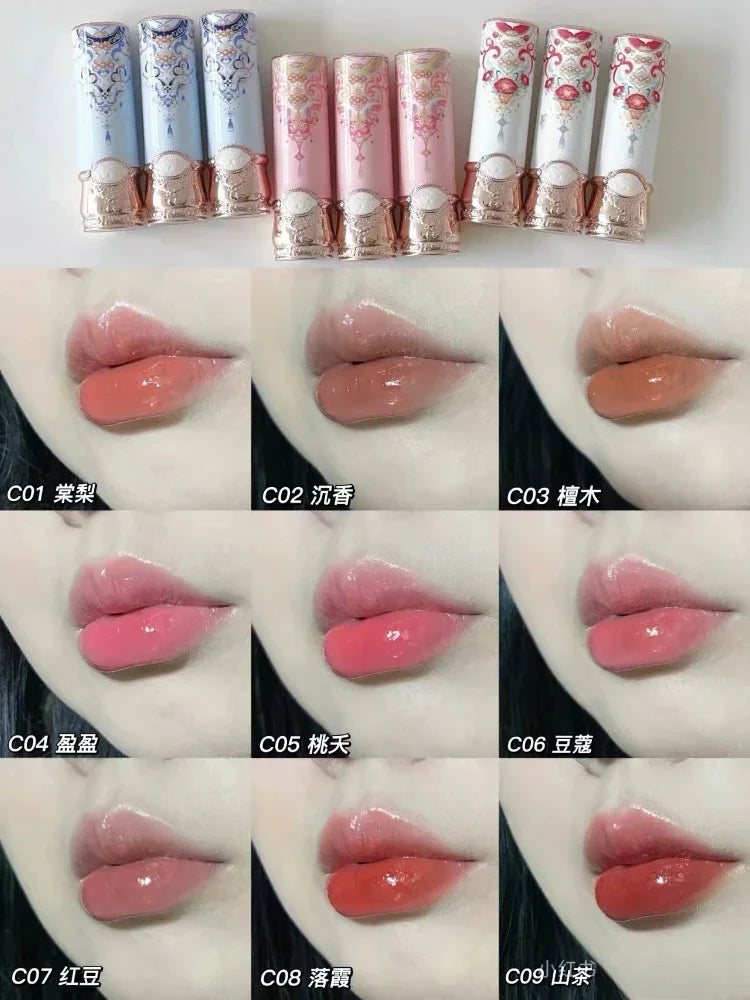 Flower Knows Butterfly Cloud Collar Collection Cosmetics Water Non Stick Cup Lipstick Lght Film-forming Solid Lip Gloss Makeup.