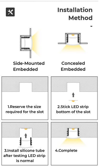 1M-10M Rimless LED Neon Rope Lamp Silicone Tube Diffuser Channel For WS2811 WS2812B Recessed Outdoor Ribbon Flexible Strip Light