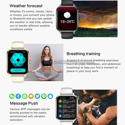 Smart Watch For Android IOS Watches 1.83inch HD Display Bluetooth Call Message Alert Music Sports Mode Smartwatch Men Women Gift.