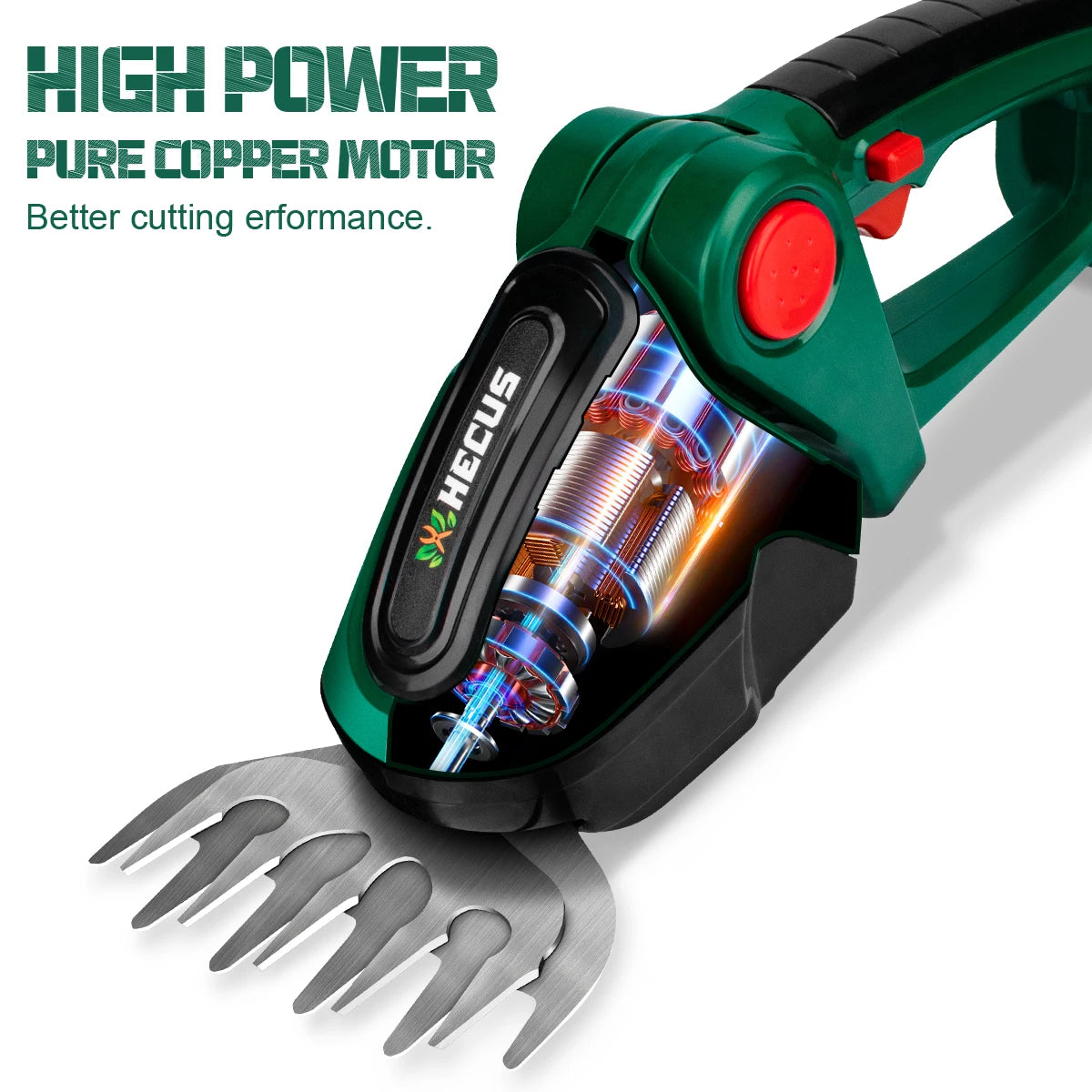 G Nadal 2 in 1 elektrischer Heckenschere 20000 U/min Handhaushalt Rasenmäher Gartenschere Elektrowerkzeug für Makita 18 V Akku Pin