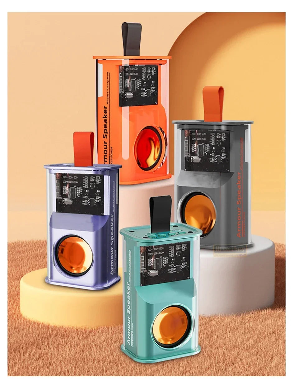 Bluetooth Speaker K08 LED Flashing Soundbar Portable Outdoor Indoor Subwoofer Loudspeaker Support TF Card FM Radio Waterproof.