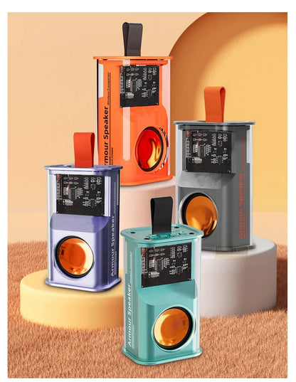 Bluetooth Speaker K08 LED Flashing Soundbar Portable Outdoor Indoor Subwoofer Loudspeaker Support TF Card FM Radio Waterproof.