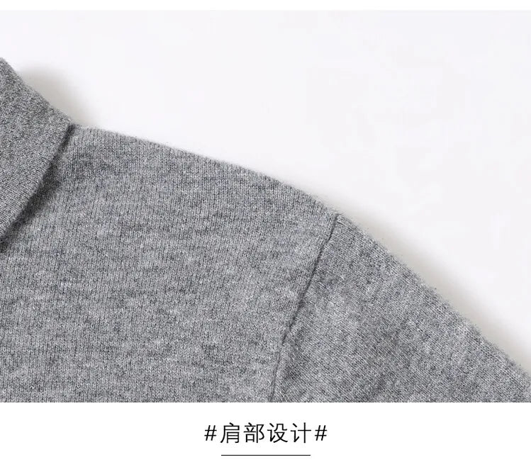 100% Wool. High-quality Men's Warm Sweater, Business Casual Stretchable POLO Shirt, Fall/winter Pullover Knitted Sweater.