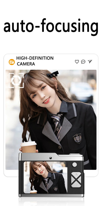 Xiaomi 6K HD Digital Camera 6400W Pixel Student CCD Portable Campus Mini Camera Retro Portable Camera Travel Campus Beginners.