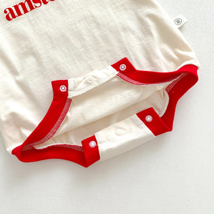 Drop-Shipping Sommer Kleinkind Baby Kurzarm Brief Outfit reine Baumwolle Overalls Kinder Neugeborenen Bodys einteiliges Kleidungs stück