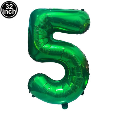 Blauer Ballon mit großen Zahlen, 32 Zoll, 0, 1, 2, 3, 4, 5, 6, 7, 8, 9, Geburtstag, Bachelorette-Luftballons, Figur, Golob-Party-Ballon-Dekoration