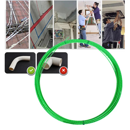 4.2mm Cable Push Puller Fiberglass Duct Rodder Fish Tape Electrical Wall Wire Cable Guide Device Aid Tool 5/10/15/20/25/30M.