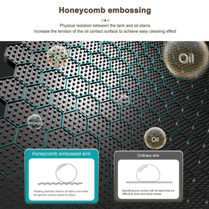 Stainless Steel Waterfall Kitchen Sink New Embossed Extra Large Single Slot Modern Digital Display Dishwashing Basin