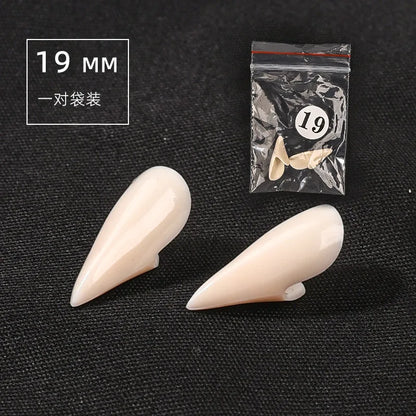 5Pairs Halloween Vampir Zähne Fangs Zahnersatz Prop Party Kostüm DIY Cosplay Requisiten Dekor Falsche Zähne Harz Fangs Mit Solide kleber.