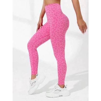 Women Leopard V Waist Leggings Semaless Slim Leggings Stretch High Waist Hip Liftting Sexy Yoga Tights Gym Running Sports Pants.