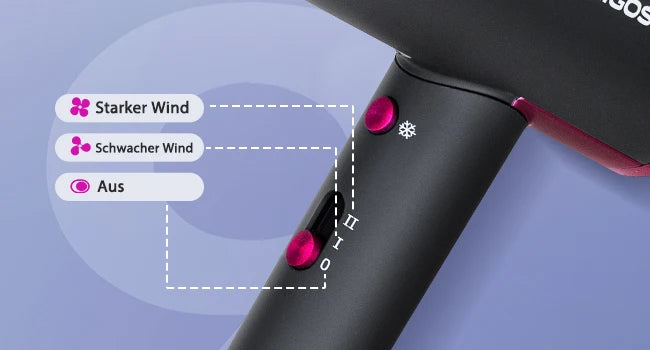 Aigostar Professional Hair Dryer, 2200W Hair Dryer, Negative Ion Technology, 2 Speed, 2 Heat and Cold Air Settings, Lightweight