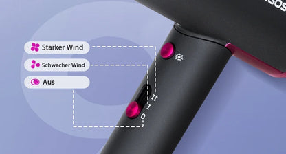 Aigostar Professional Hair Dryer, 2200W Hair Dryer, Negative Ion Technology, 2 Speed, 2 Heat and Cold Air Settings, Lightweight