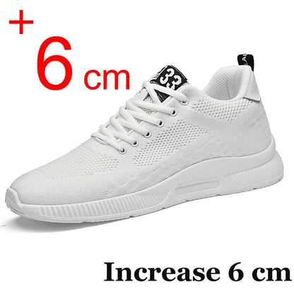 Männer Turnschuhe Aufzug Schuhe Versteckte Heels Atmungsaktive Erhöhung Schuhe für Männer Erhöhen Einlegesohle 6CM Sport Casual Höhe Schuhe