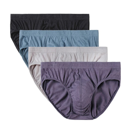 4 Pcs/Lot Men's 100% Cotton Breathable Briefs Comfortable Male Underwear Lingerie Panties Underpants Plue Size Xl -5Xl.