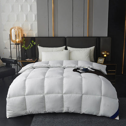 Winter Warm Thicken Duvet 100% Cotton Face Filling Fiber Down Quilts 150x200cm Home Sleeping White Duvet 1pc.