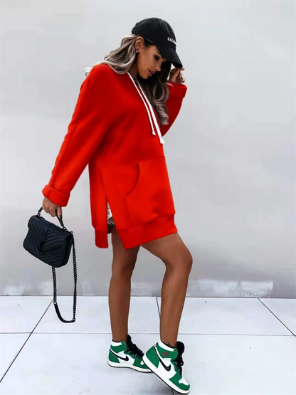 Hoodie Leisure Pocket Motion Solid Color Spring Women Hoodies Long Sleeve Sweatshirt Female Autumn New Fashion Casual CYXX384.