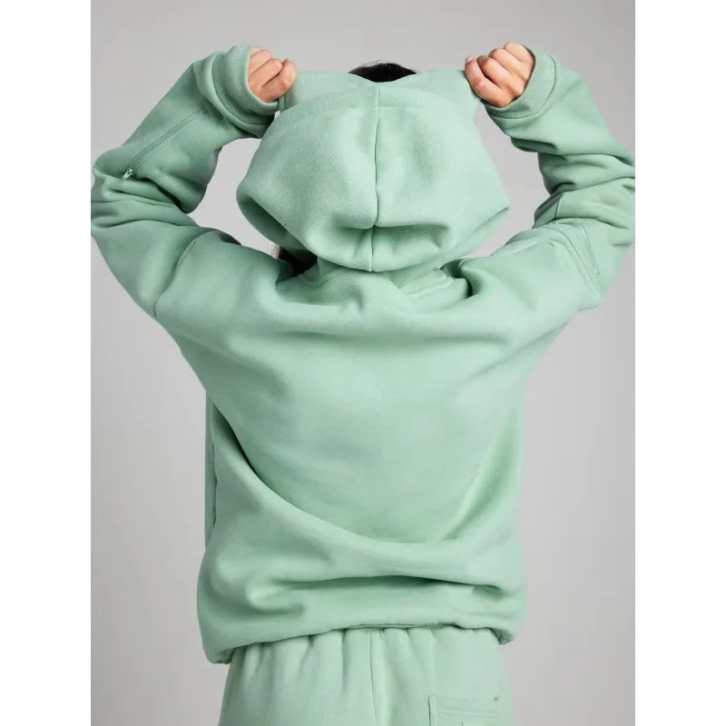 2025 Fitness Workout Outfits Autumn Winter Women Man Tracksuit Sport Pocket Sweatshirt Hoodies Sweatpants 2 Two Piece Set Lover.