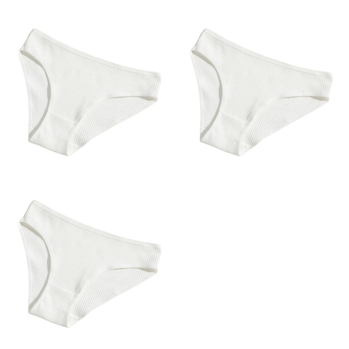 3Pcs/Set Cotton Panties Women Low Waist Underwear Seamless Briefs Solid Color Sports Breathable Underpants Female Lingerie