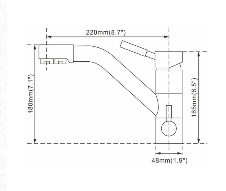 3 in 1 Kitchen Water Filter Faucet Three-Way Faucet Osmosis System Tap Rotatable 3 Way Water Filter Kitchen