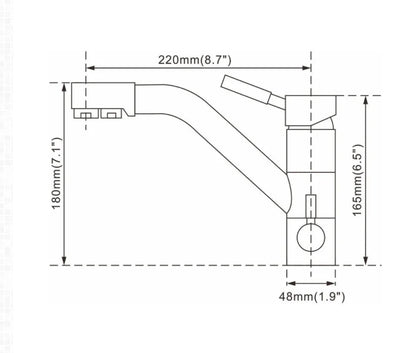 3 in 1 Kitchen Water Filter Faucet Three-Way Faucet Osmosis System Tap Rotatable 3 Way Water Filter Kitchen