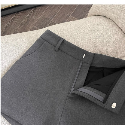 Elegant Solid A-Line Wide Leg Shorts Fashion Women 2025 New Summer High Waist Korean Pants Casual Office Lady Commute Outfits.