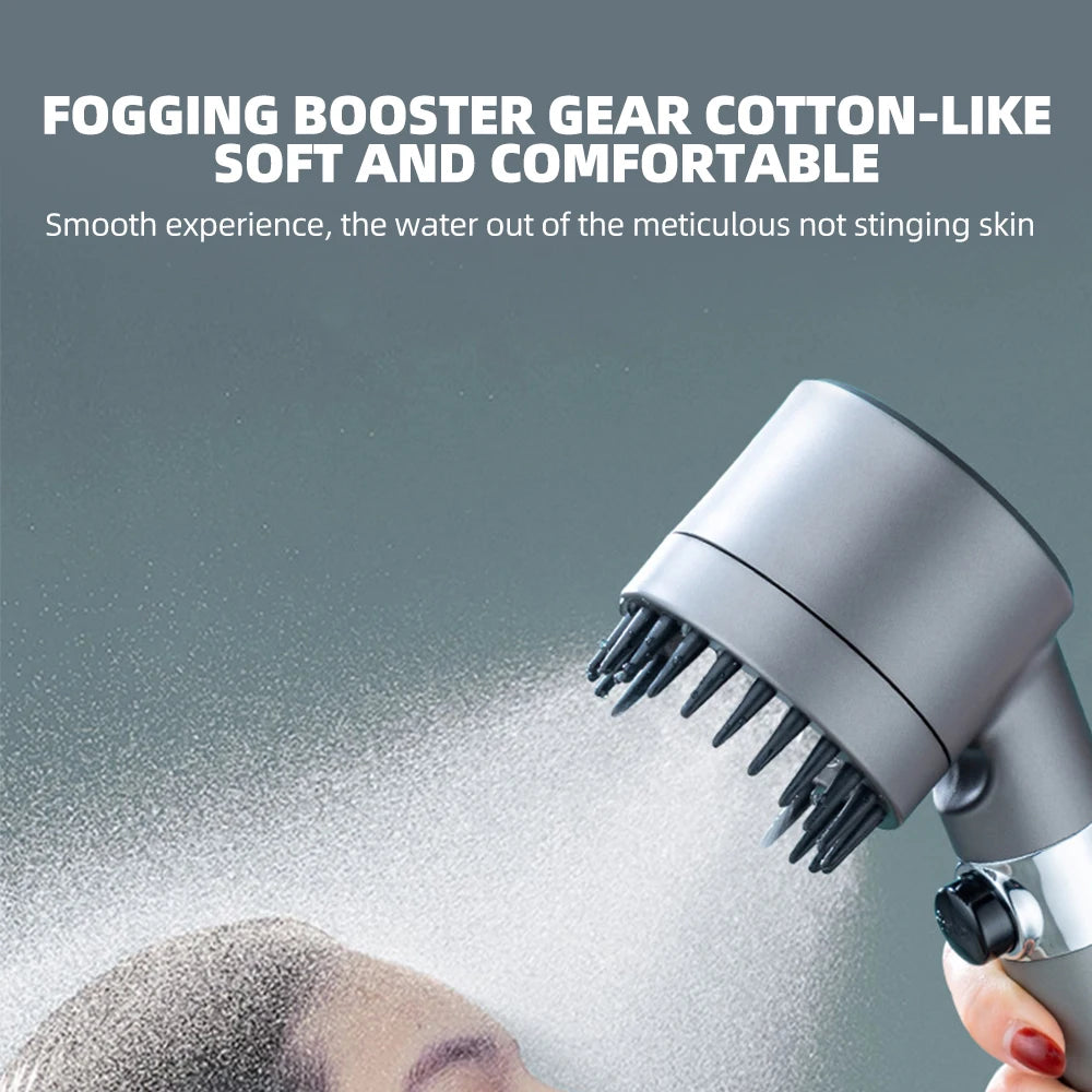 4 Modes Shower Head High Pressure Showerhead One-Key Stop Water Massage Shower Head With Filter Element Bathroom Accessories