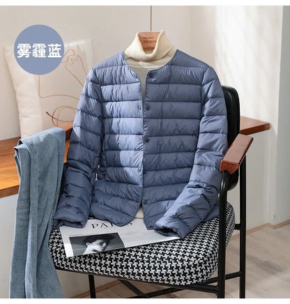 Neuheiten frauen Weiße Ente Unten Liner Puffer Jacke 2023 Herbst Winter Weibliche Warm Halten Koreanische Büro Dame Unten Mantel.