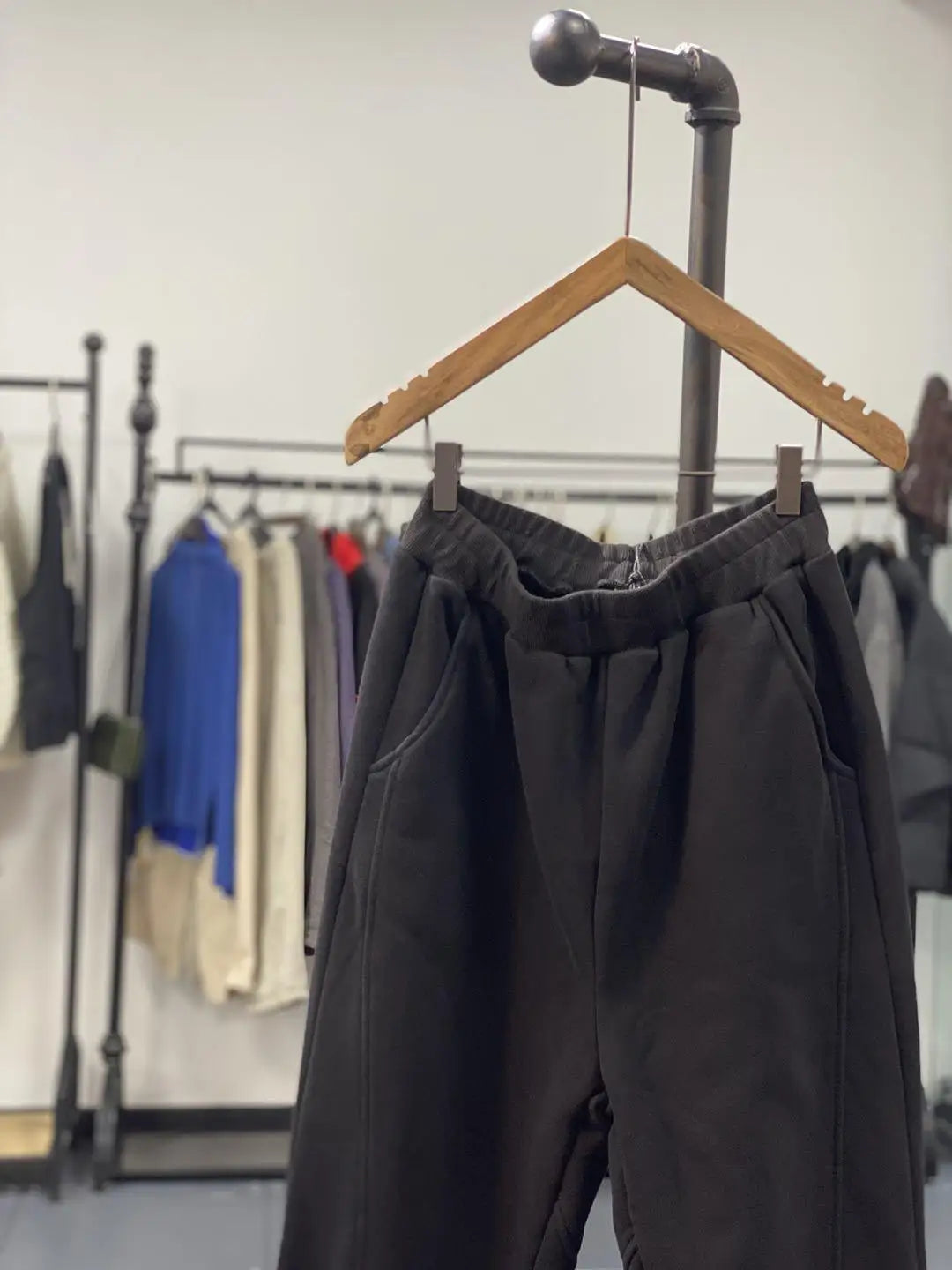 Autumn/Winter 150kg American Retro Cuffed Casual Trousers Men's Korean Slimming Patchwork Fleece-lined Harem Trousers Sweatpants